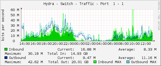     Hydra - Switch - Traffic - Port  1 - 1 